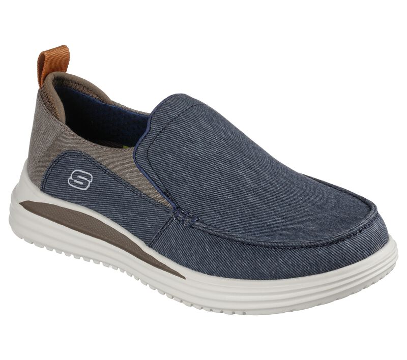 Pánské Ležérní Tenisky Skechers Proven - Evers Tmavě Blankyt Hnědé | CZ.204472 NVBR